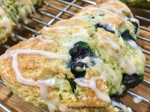 Strawberry Scones with Lavender Lemon Glaze - Nordic Ware