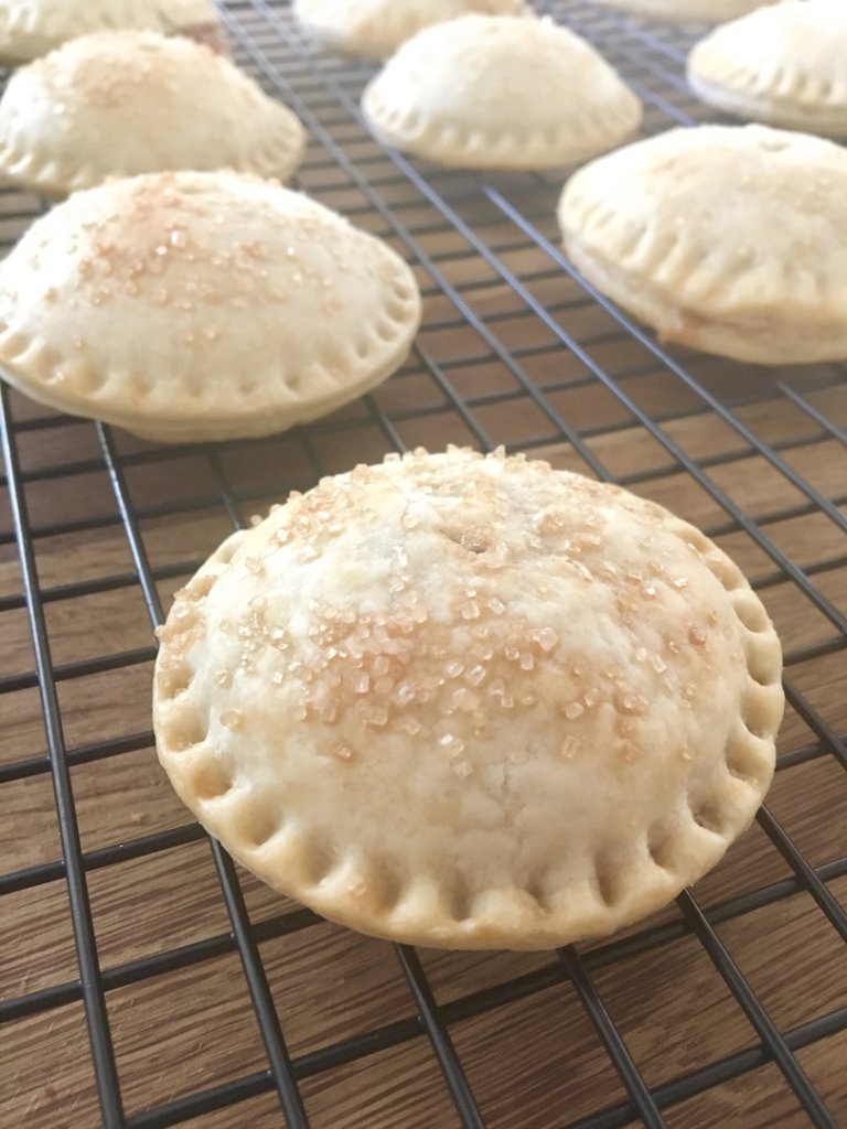 Perfect little hand pies with a turbinado sugar topping