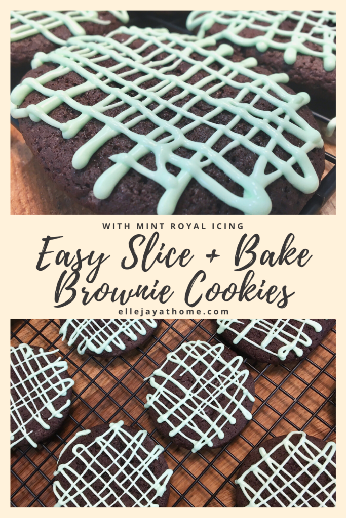 Easy Slice + Bake Brownie Cookies