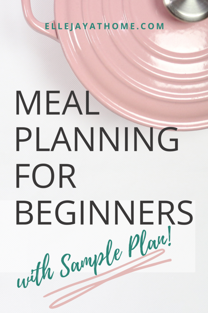 Meal planning for beginners with a sample menu