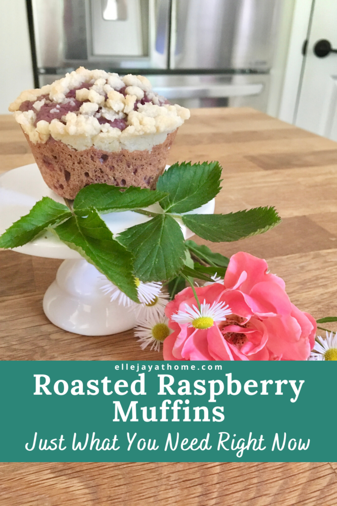 Pin Me! Roasted Raspberry Muffins are the comfort food you need right now.