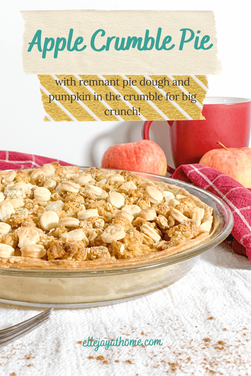 Apple Crumble Pie with a Couple of Secrets in the Crumb Topping!