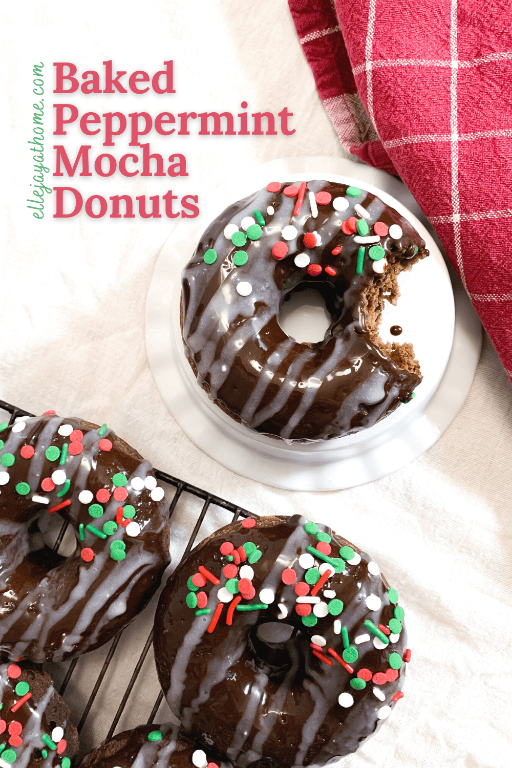 Peppermint Mocha Donuts that You Need in Your Face Right Now
