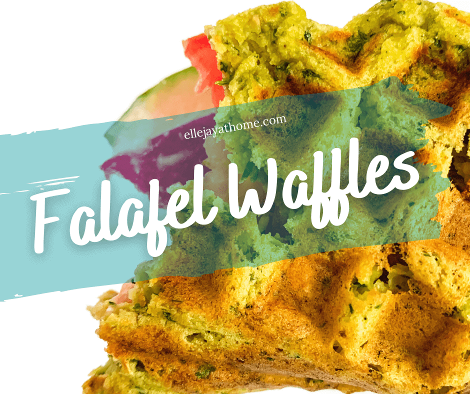 Falafel Waffle Bites with Tzatziki Sauce